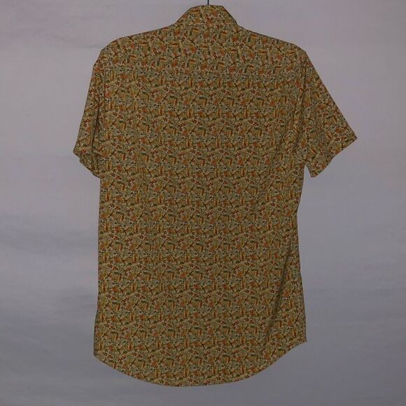 Men's Heritage Fall Leaves Short Sleeve Button Down Shirt - Picture 7 of 7